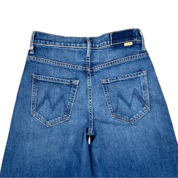 NWT Mother The Swisher Sneak Fray Super Wide Leg Jean size 25 in Punch Buggy - Picture 11 of 11